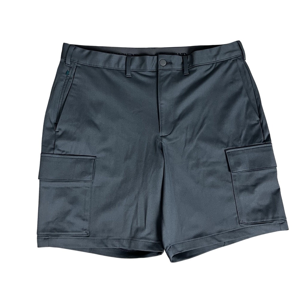 Lands End Shorts Mens 35 Regular Cargo Gray Hiking Outdoor Shorts